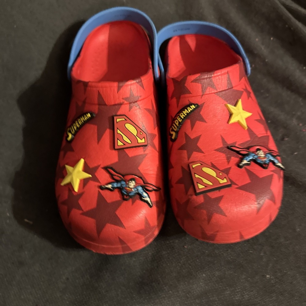 Superman‎ Rubber Clogs Red Youth Size 4/5